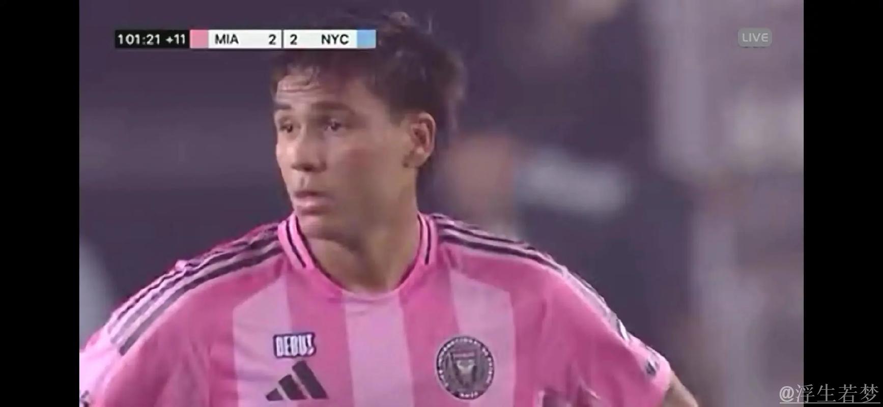 梅西双助攻助阵,十人迈阿密100分钟逼平纽约城2-2 梅西双助攻助阵,十人迈阿密100分钟逼平纽约城2-2